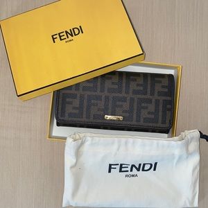 ❌SOLD Fendi Zucca Coated Canvas Wallet